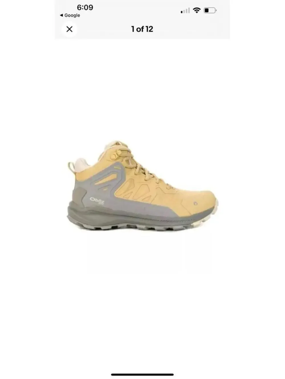 $179 Oboz Women's Size 6.5 Katabatic Mid Acorn Waterproof Trail Boots 46002